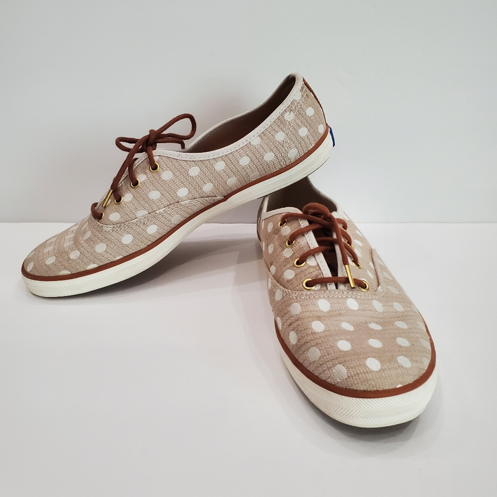 KEDS Polka Dot Lace Up Sneakers Shoes Womens Size 10